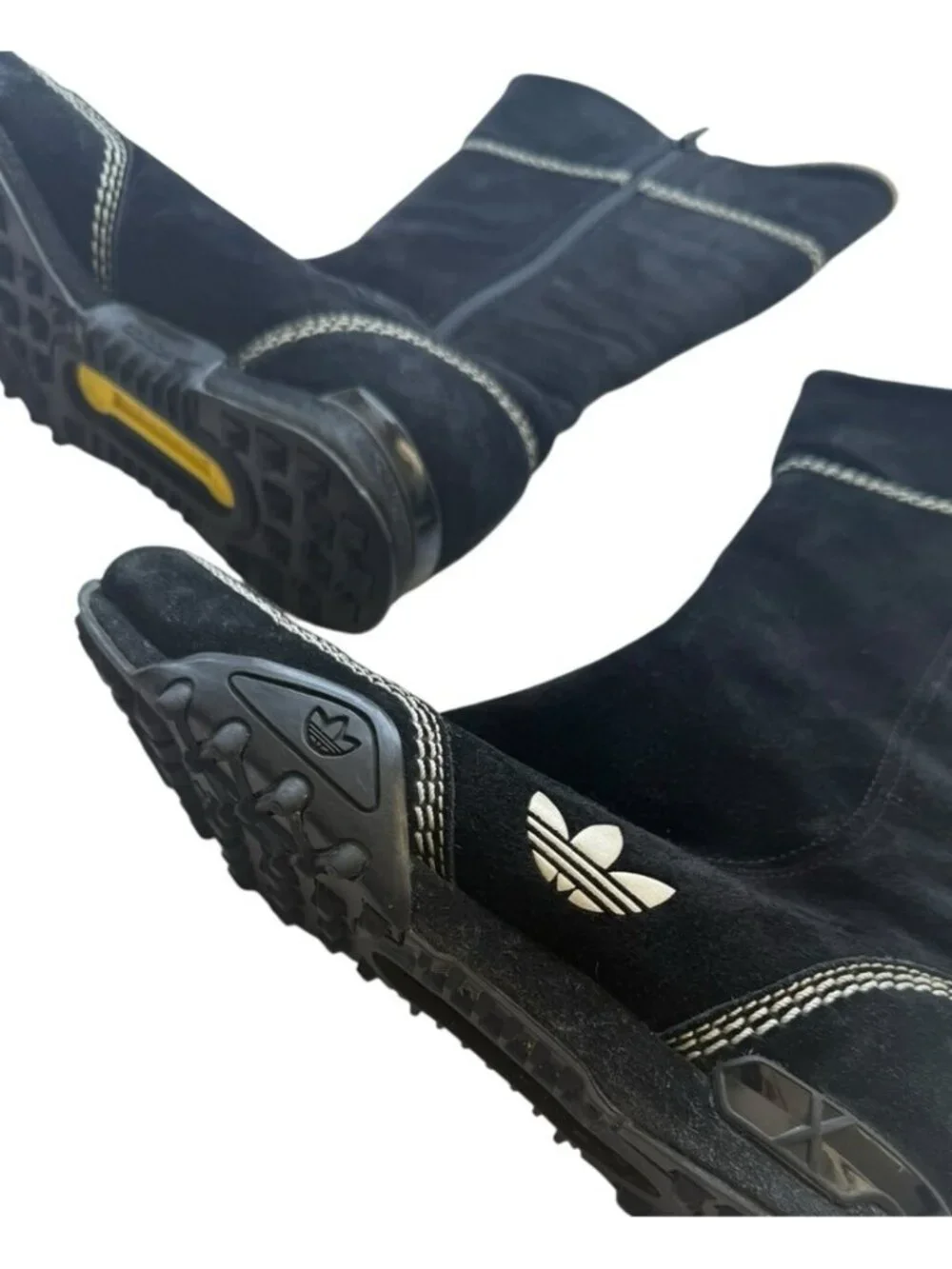 Vintage Y2K Adidas Torsion Boots Women’s Size 7 Black Suede